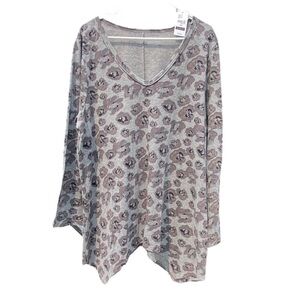 NWT Lane Bryant tunic long sleeve the tee shop womens shirt 18/20 plus size